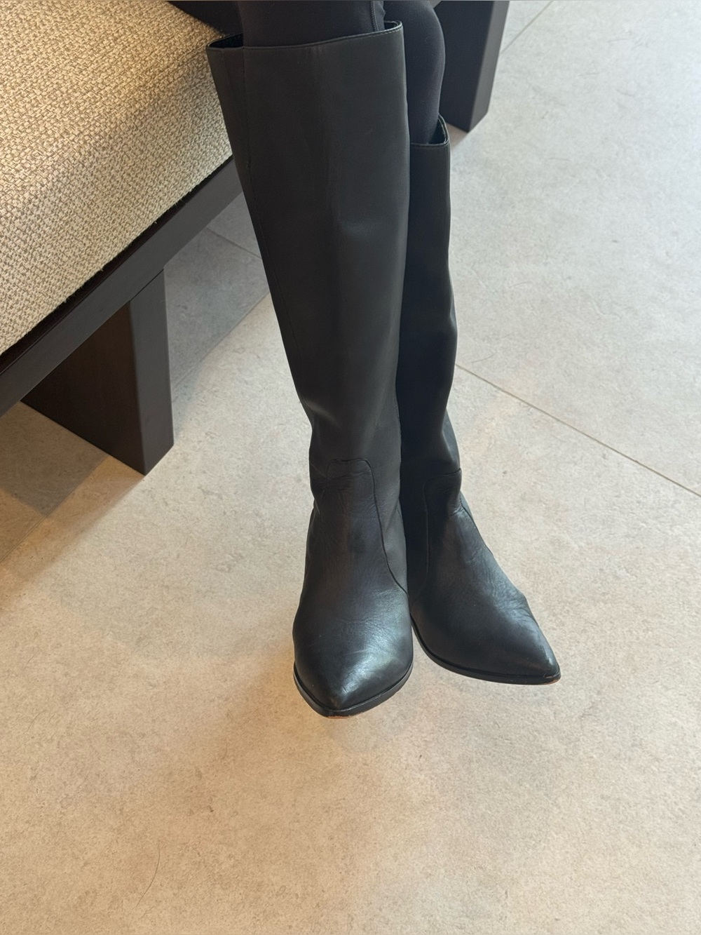 Dolce Vita Black Knee-High Pointed Toe Women's Boots, Sz 9.5 - Picture 9 of 9